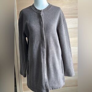 Northern reflections, size large, brown ribbed snap up,with sweater with pockets
